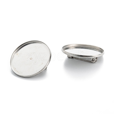 Non-Tarnish 304 Stainless Steel Brooch Findings LS-STAS-G250-04P-E-1