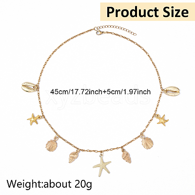 304 Stainless Steel Necklaces NJEW-YW00009-1