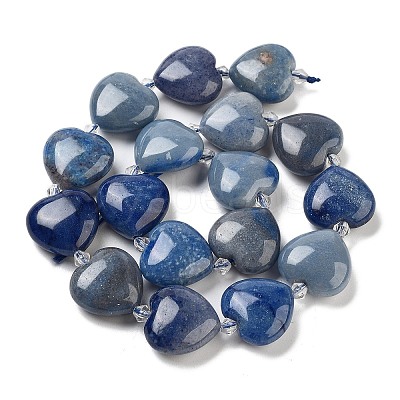 Dyed & Heated Natural Blue Aventurine Beads Strands G-C150-A23-01-1