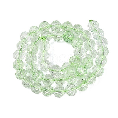 Crackle Transparent Glass Beads Strands GLAA-N068-06A-09-1