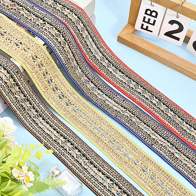 10 Yards Ethnic Style Polyester Ribbon for Sewing Decoration OCOR-CY0001-86C-1