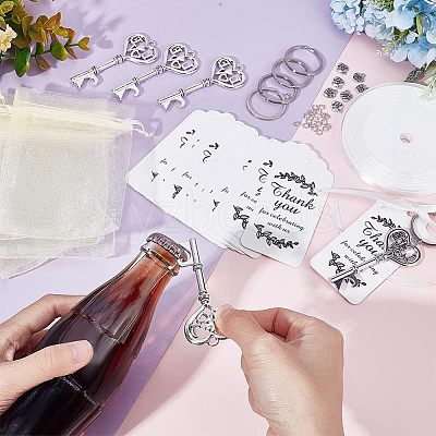 DIY Heart with Word Love Beer Bottle Opener Keychain Making Kit DIY-CA0004-99-1