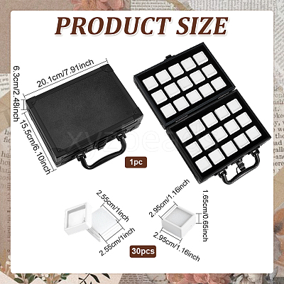 Rectangle Aluminum Alloy with MDF Organizer Cases ODIS-WH0108-093A-1