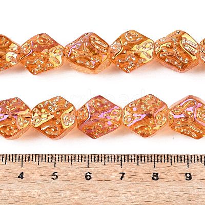 Electroplate Glass Beads Strands EGLA-N012-08M-1