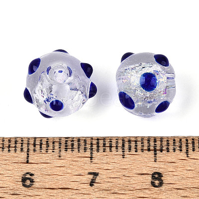 Handmade Foil Lampwork Beads Strands FOIL-T008-02C-1