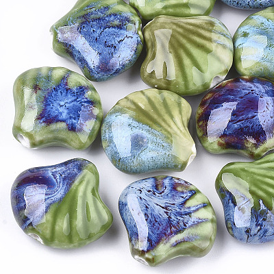 Handmade Porcelain Beads PORC-S498-36E-1