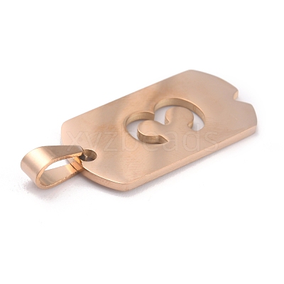 Ion Plating(IP) 304 Stainless Steel Pendants STAS-O127-C03-1
