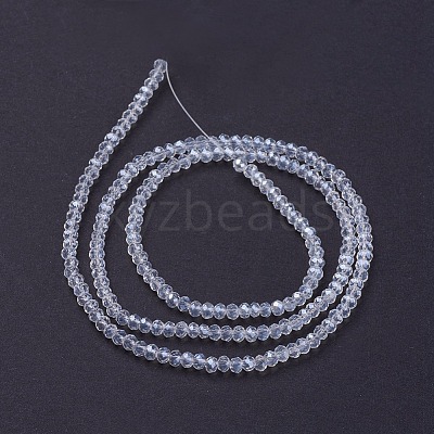 Electroplate Glass Beads Strands GLAA-F076-FR14-1