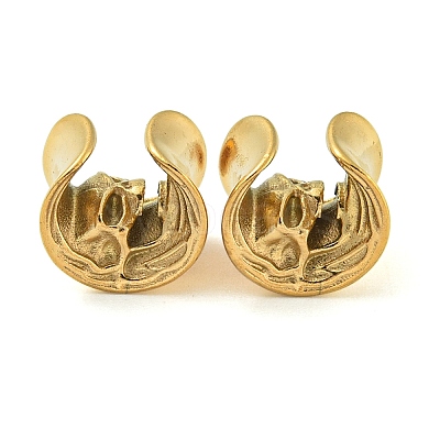 Brass Ear Gauges Flesh Tunnels Plugs EJEW-P293-04A-G-1