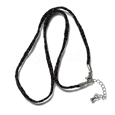 3.5MM Polyester Metallic Cord Braided Cord Necklace Making FB-CBAA152-01P-09-1