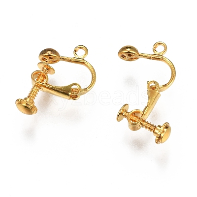 Brass Screw-Back Earring with Loop X-EC143-M-1