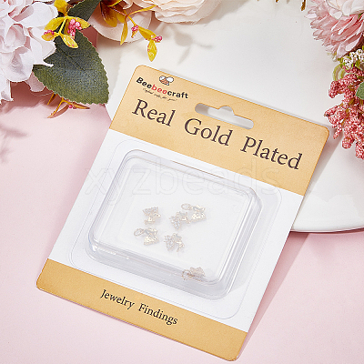 10Pcs Brass Micro Pave Cubic Zirconia Charms FIND-BBC0002-85-1