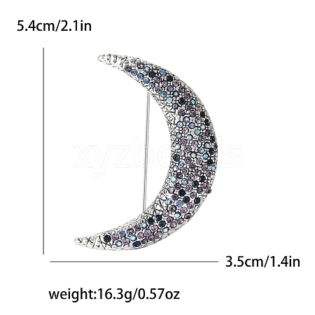 Alloy Rhinestone Brooch for Backpack Clothes PW-WGA54C8-04-1