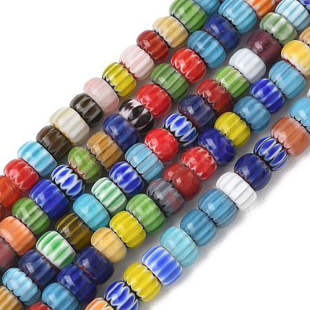 Handemade Millefiori Lampwork Beads LAMP-D009-01B-1