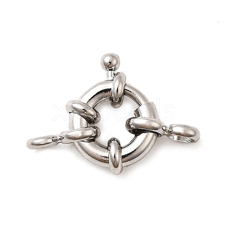 Brass Spring Ring Clasps KK-D407-01P-B-1