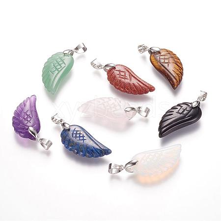 Natural & Synthetic Mixed Stone Pendants G-E339-02-1