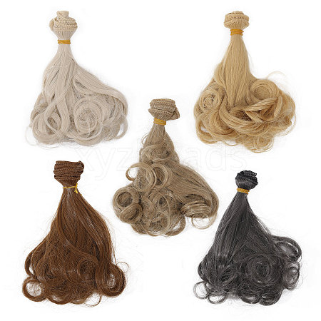 Globleland 5Pcs 5 Colors PP Doll Wig Hair AJEW-GL0002-35-1