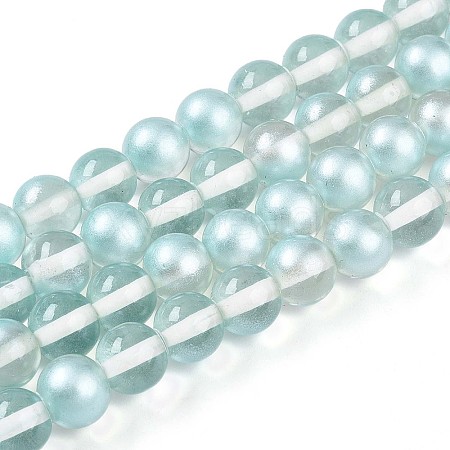 Baking Paint Transparent Glass Beads X1-DGLA-N011-8mm-05-1