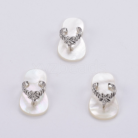 Natural White Shell Mother of Pearl Shell SSHEL-L008-33B-1