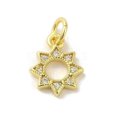 Brass Micro Pave Cubic Zirconia Charms KK-M283-23B-01-1