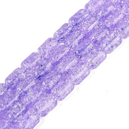 Transparent Crackle Glass Beads Strands GLAA-NH0001-04-A07-1