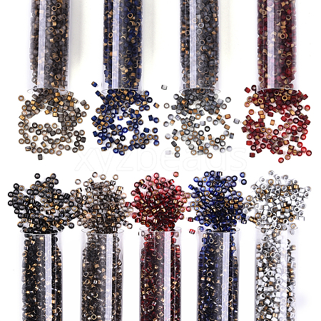 90G 9 Colors Baking Paint Glass Seed Beads FIND-YW0008-74-1
