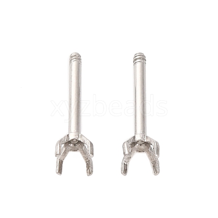 304 Stainless Steel Stud Earring Findings STAS-B091-02A-02P-1
