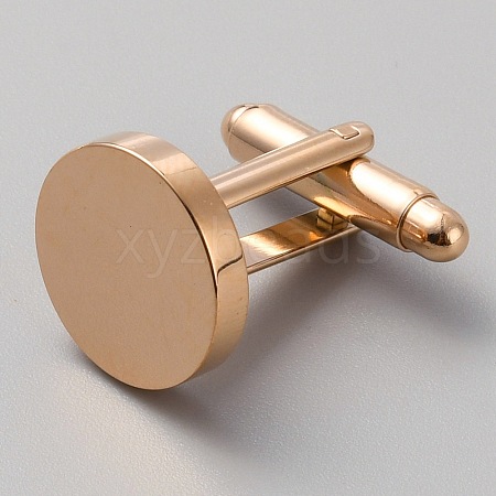 Stainless Steel Cuff Button STAS-WH0036-27RG-1