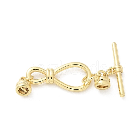 Brass Toggle Clasps KK-Z083-09G-1