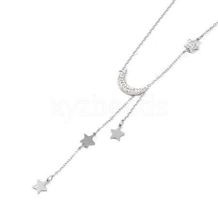 304 Stainless Steel with Polymer Clay Rhinestone Necklaces NJEW-G081-09P-1