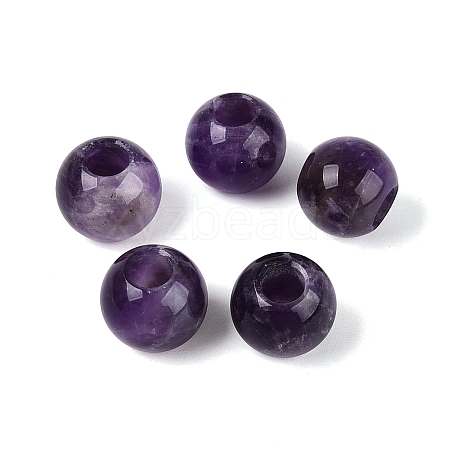 Natural Amethyst European Beads G-Q602-09A-01-1