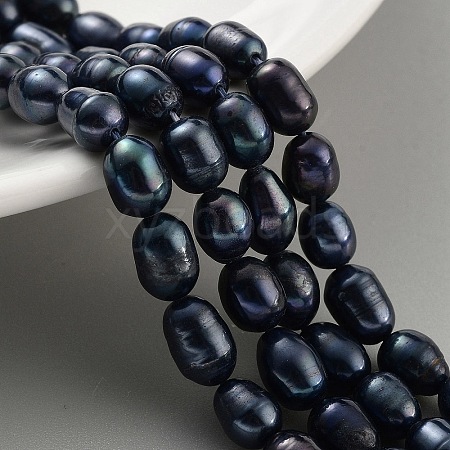 Dyed Natural Cultured Freshwater Pearl Beads Strands PEAR-P062-08C-1