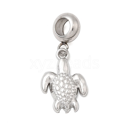 304 Stainless Steel Sea Animal European Dangle Charms STAS-D153-04A-P-1