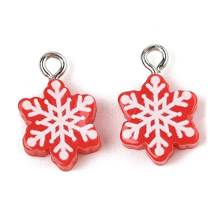 Christmas Theme Opaque Resin Pendants RESI-S08-01F-1