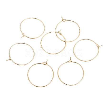 Ion Plating(IP) 316L Surgical Stainless Steel Hoop Earring Findings STAS-G130-03G-21MM-1