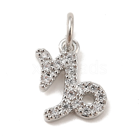 Brass Micro Pave Cubic Zirconia Charms KK-E077-02P-05-1