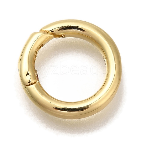 Rack Plating Brass Spring Gate Rings KK-I720-05G-1