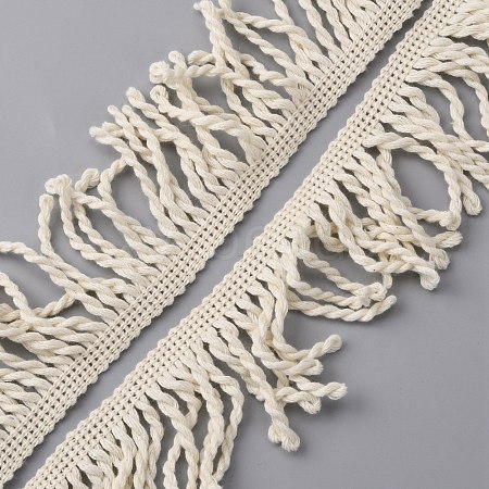 Cotton Tassel Ribbon OCOR-WH0073-60B-1