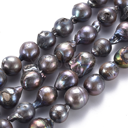 Natural Baroque Pearl Keshi Pearl Beads Strands PEAR-S021-198A-01-1