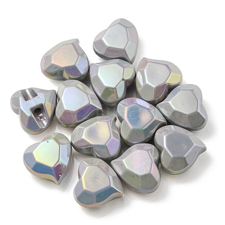 UV Plating Rainbow Iridescent Acrylic Beads OACR-P010-03F-1