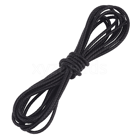 Round Braided Leather Cord OCOR-WH0082-109E-1