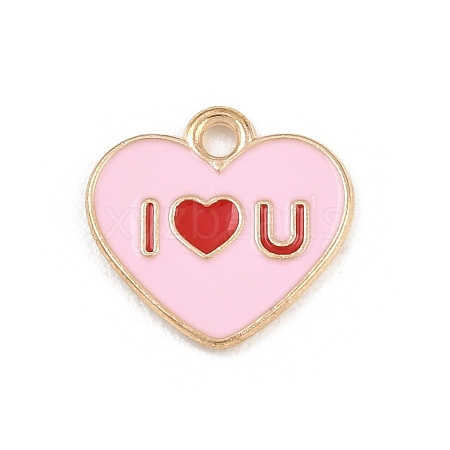 Valentine's Day Alloy Enamel Pendants ENAM-I084-01KCG-24-1