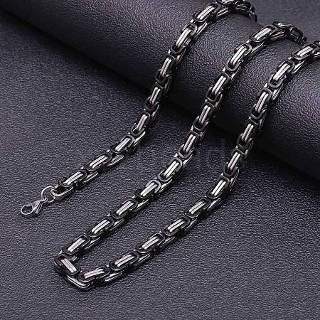 Titanium Steel Byzantine Chains Necklaces FS-WG56795-53-1