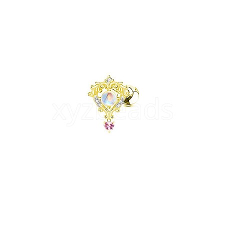 Brass Rhinestone Nipple Rings WG50E44-22-1