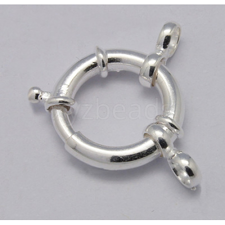 925 Sterling Silver Large Spring Rings Clasps STER-A007-13E-1