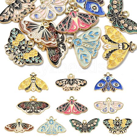 10Pcs 10 Styles Alloy Enamel Pendants FIND-YW0004-76-1