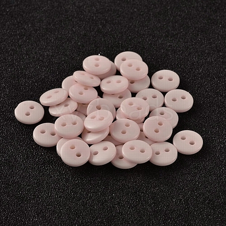 2-Hole Flat Round Resin Sewing Buttons for Costume Design BUTT-E119-34L-16-1