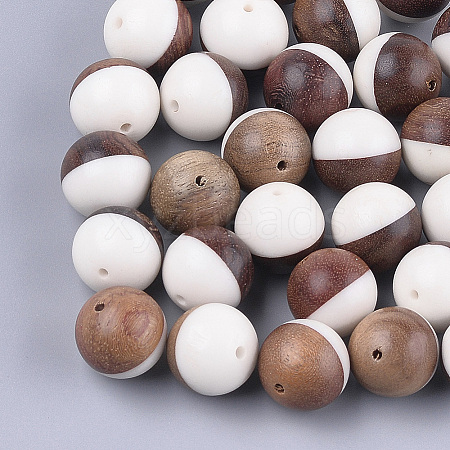 Resin & Wood Beads X-RESI-S358-68C-1