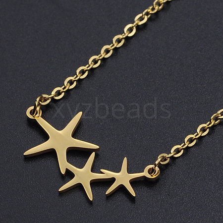 201 Stainless Steel Pendant Necklaces NJEW-S105-JN545-2-1