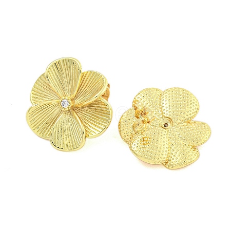 Rack Plating Brass Stud Earrings EJEW-U007-03G-1